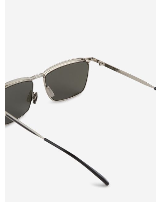 Saint Laurent Gray Square Sunglasses for men