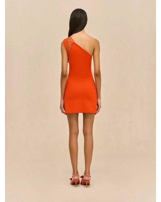 Cult Gaia Orange Camelia Knit Dress