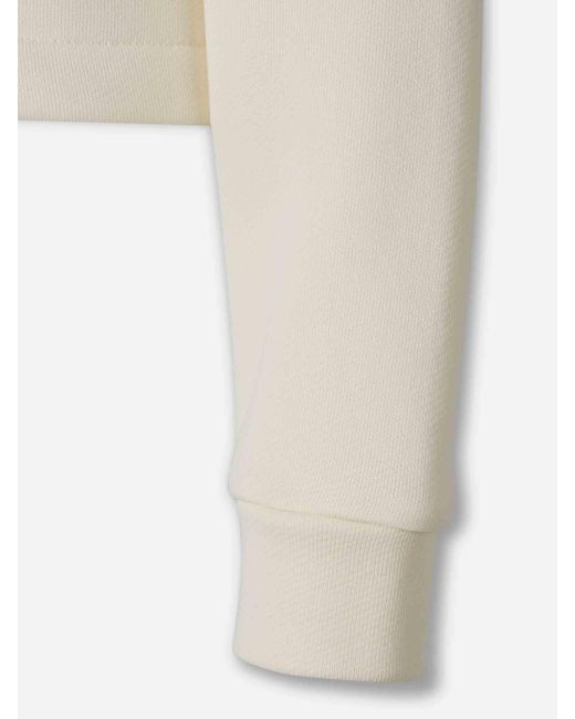 Moncler White Kapuzenpullover Mit Reißverschluss
