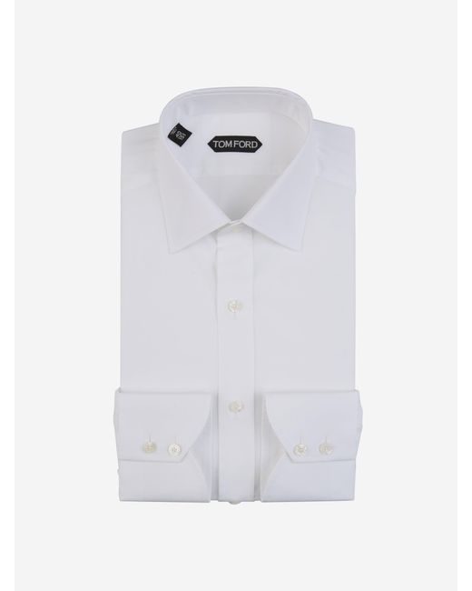 Tom Ford White Plain Cotton Shirt for men
