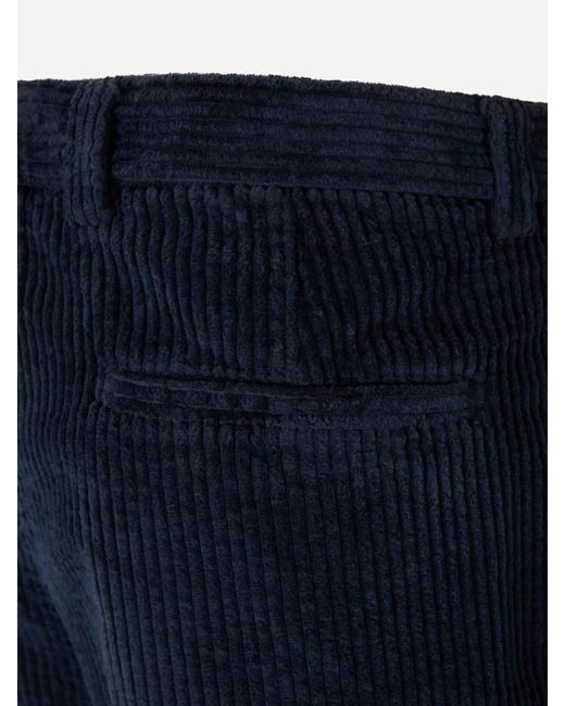Berwich Blue Corduroy Trousers for men