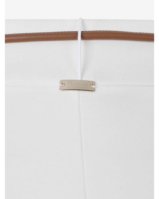 Herno White Dense Rome Trousers