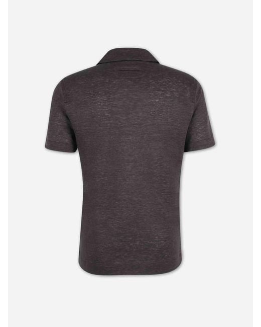 Zegna Black Polo Punto for men