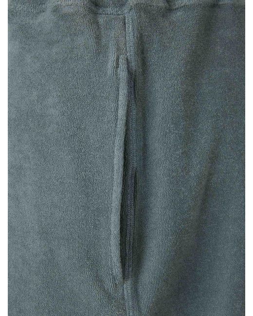 Fedeli Blue Terry Bermuda Shorts for men
