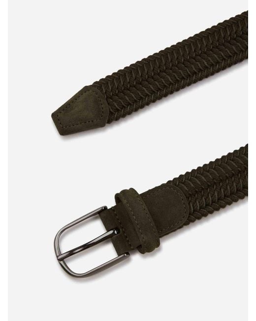 Santa Eulalia Black Braided Belt for men