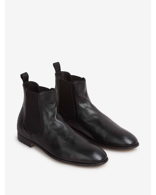 Officine Creative Black Chelsea Boots Solitude 004 for men