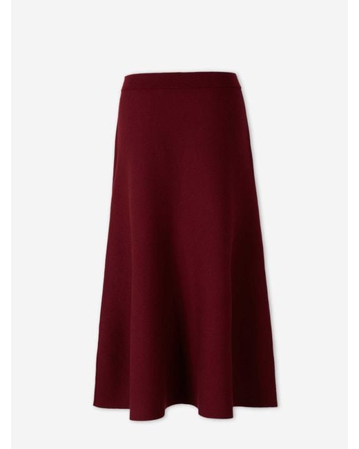Jonathan Simkhai Red Knit Midi Skirt