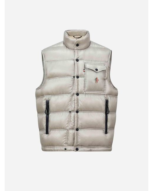 Bottoni Per Gilet Trapuntato di Moncler in Gray da Uomo