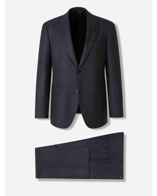 Lardini Blue Traje Cierre Recto for men