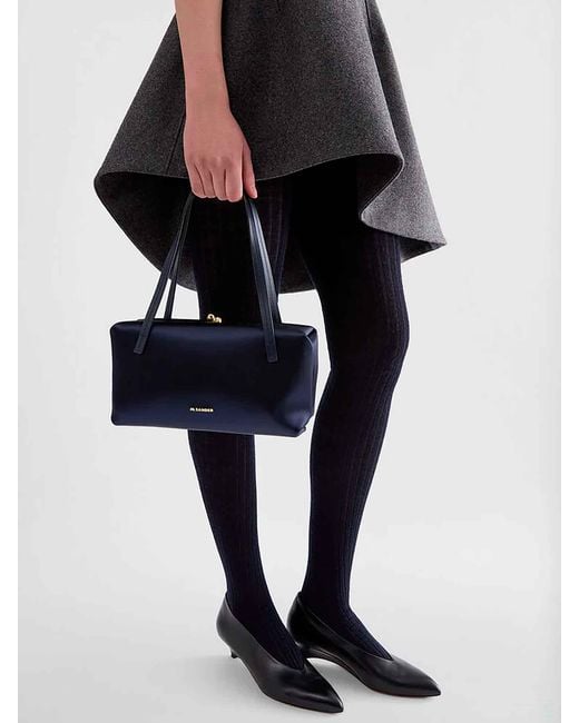 Jil Sander Blue Pillow Satin Handbag