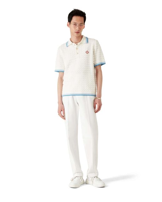 Polo Algodón Bouclé Casablanca de hombre de color White