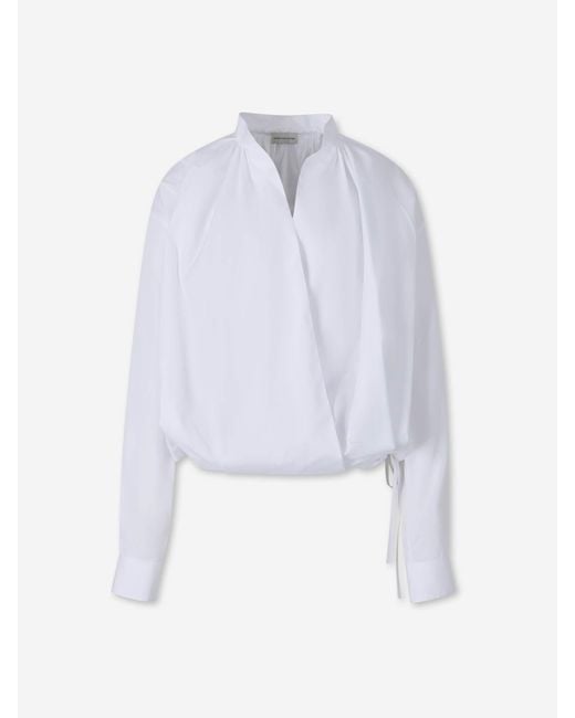 Dries Van Noten White Plain Casual Blouse