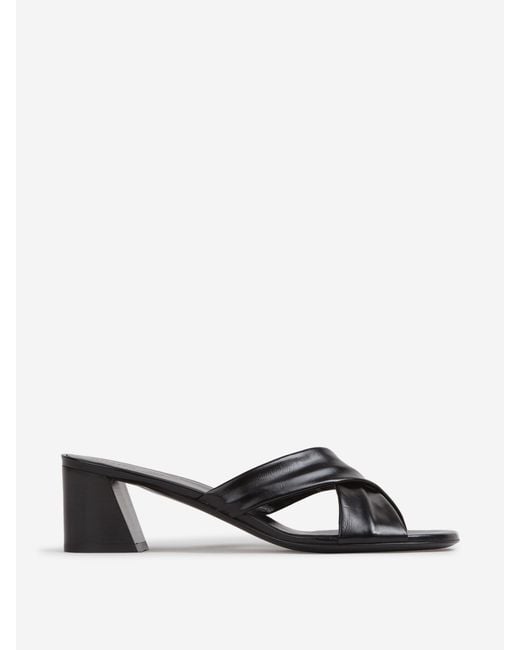 Khaite White Leather Mules