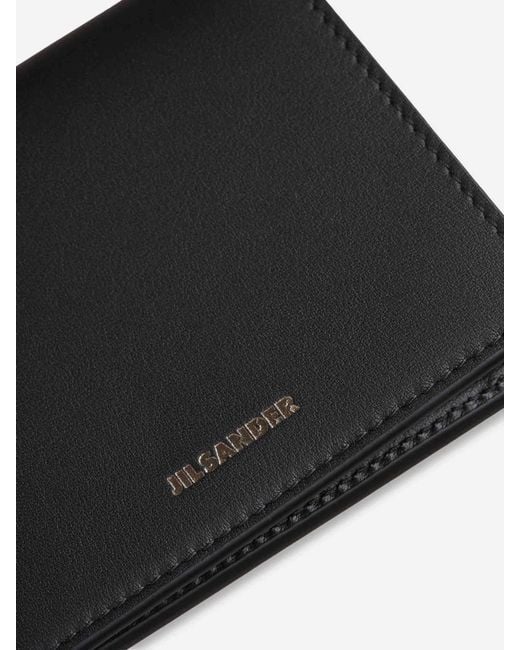 Jil Sander White Leather Wallet for men