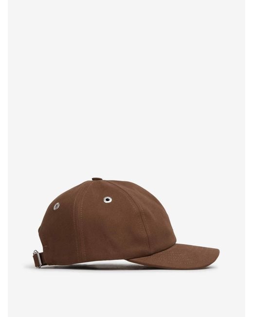 AMI Brown Cotton Logo Cap for men