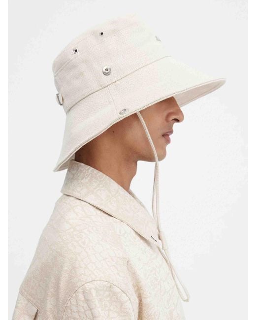 Jacquemus Natural Denim Fisherman Hat for men