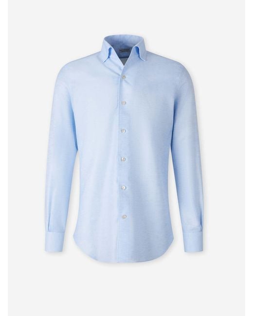 Santa Eulalia Blue Formal Solid Shirt for men