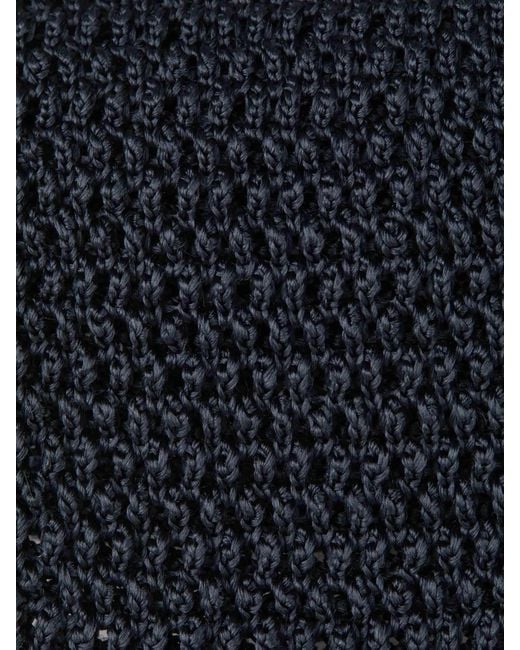 Tom Ford Blue Silk Knitted Tie Stone for men