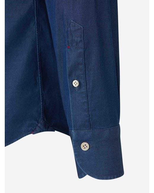 Santa Eulalia Blue Denim Design Shirt for men