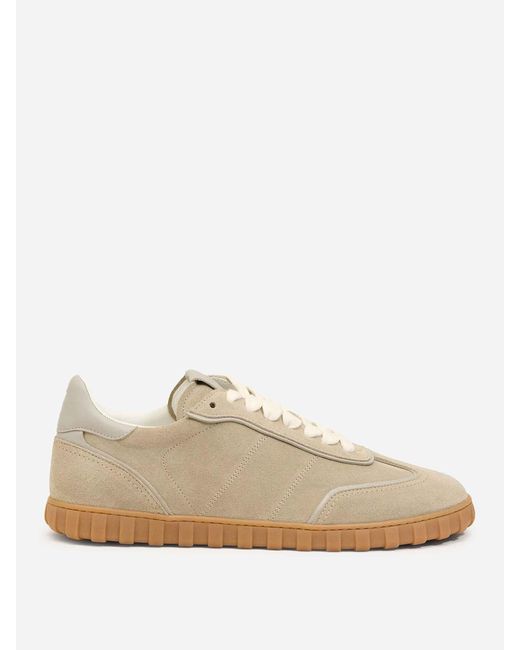 AMI Natural Low Leather Sneakers for men