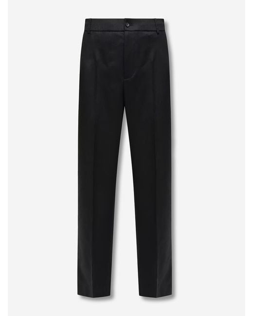 Pantalones Rectos Lana Moncler de hombre de color Black