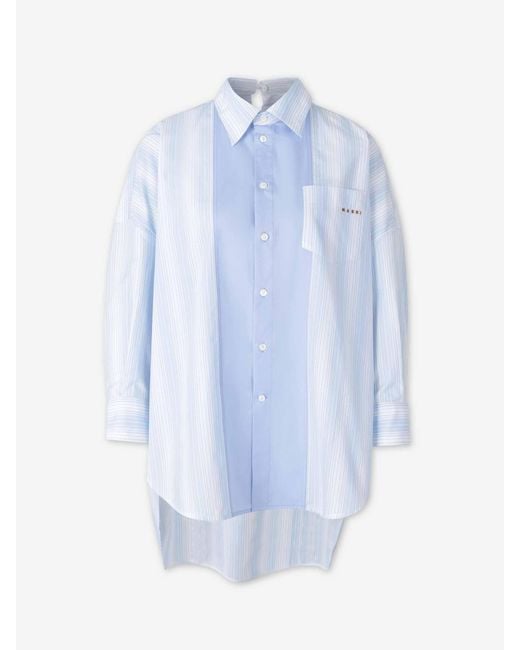 Marni Blue Striped Shirt