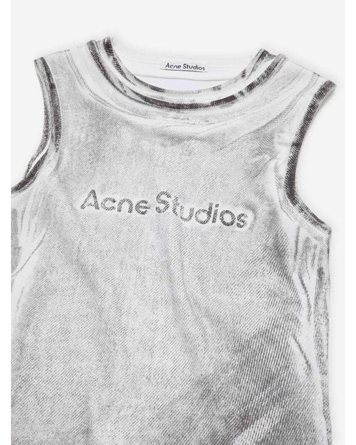 Acne Gray Layered Strappy Top