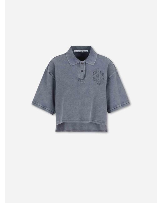 Alexander Wang Blue Polo Cropped