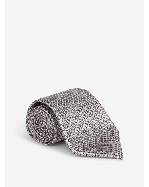 Tom Ford Gray Textured Silk Tie for men