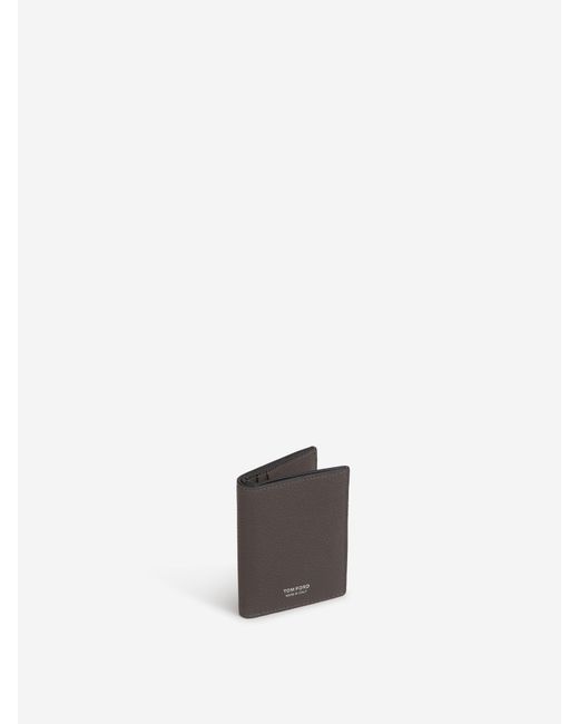 Tom Ford White T-Line Leather Card Holder for men