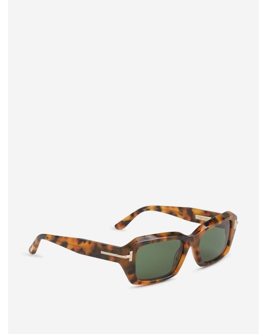 Tom Ford Green Rectangular Sunglasses