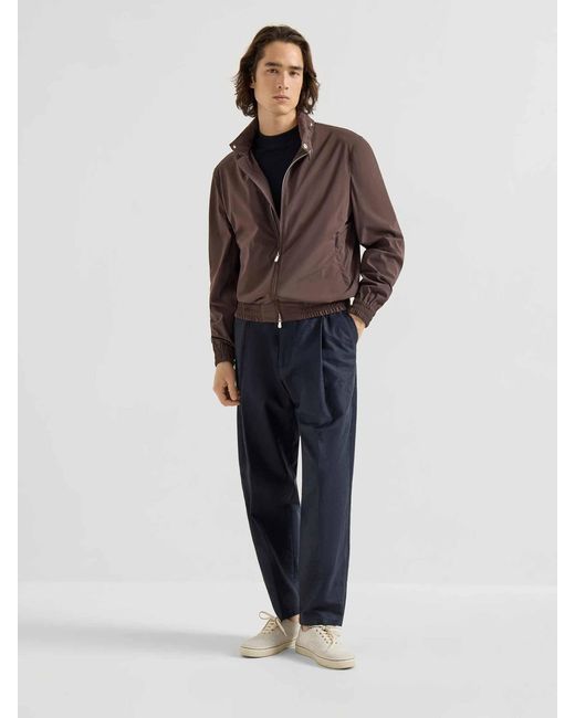 Brunello Cucinelli Brown Nylon Technical Jacket for men