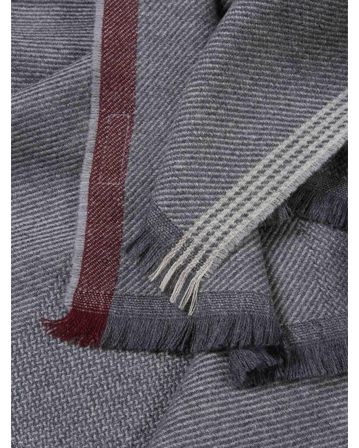 Bufanda Lana Cashmere Brunello Cucinelli de hombre de color White