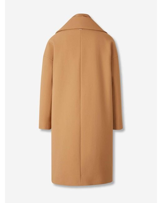 Herno Natural Wool Twill Coat