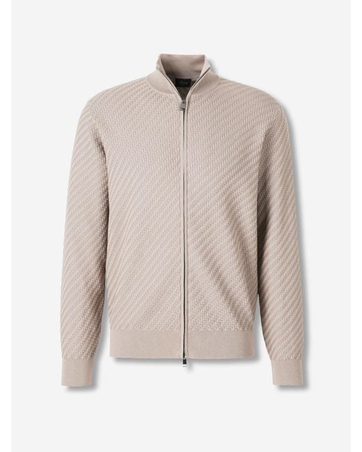 Brioni Natural Cashmere Sweater for men