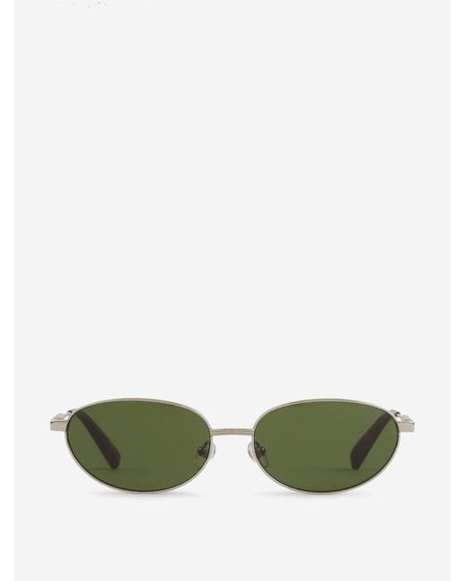 Jacquemus Green Oval Sunglasses for men