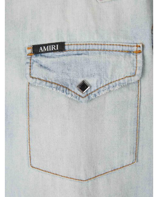Amiri Blue Western Denim Shirt for men