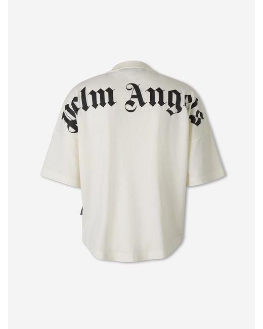 Palm Angels White Short Sleeve T-Shirt for men