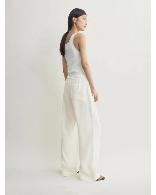 Totême White Wide Leg Trousers