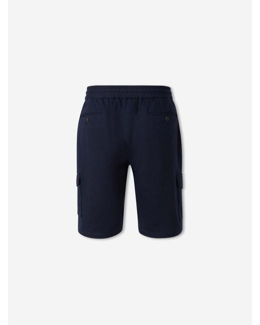 Gran Sasso Blue Plain Bermuda Shorts for men