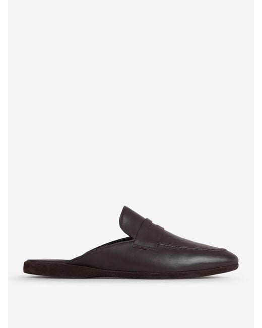 Santa Eulalia White Leather Slippers for men