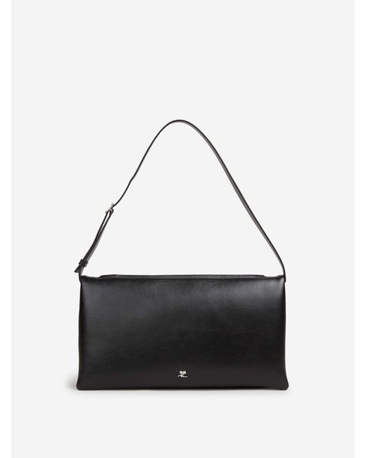 Courreges Black Cuff Leather Bag