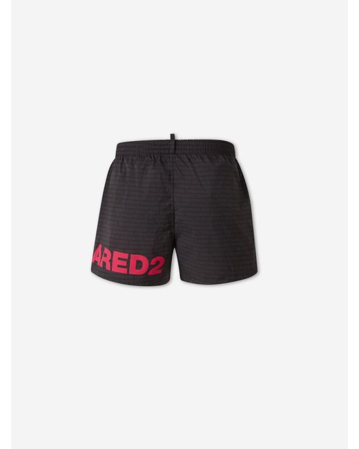 DSquared² Black Monogram Logo Swimsuit for men
