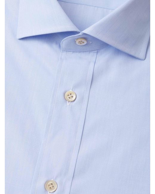 Santa Eulalia Blue Fil A Fil Shirt for men