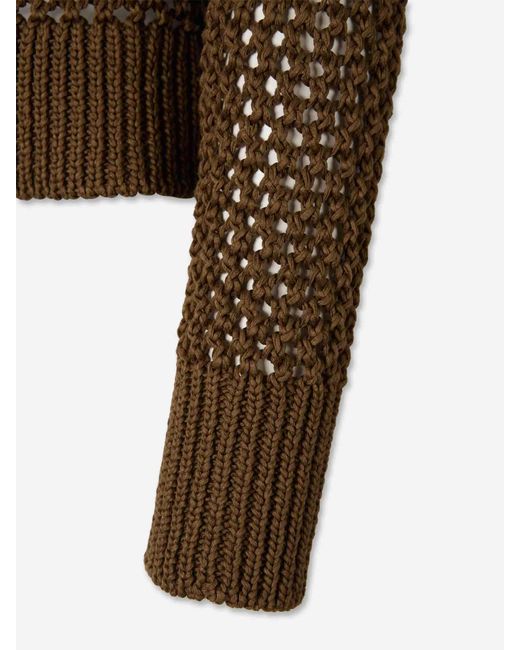 Max Mara Brown Openwork Cardigan