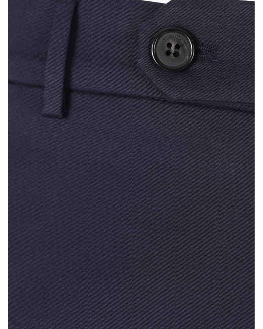 Incotex Blue Straight Chino Trousers for men