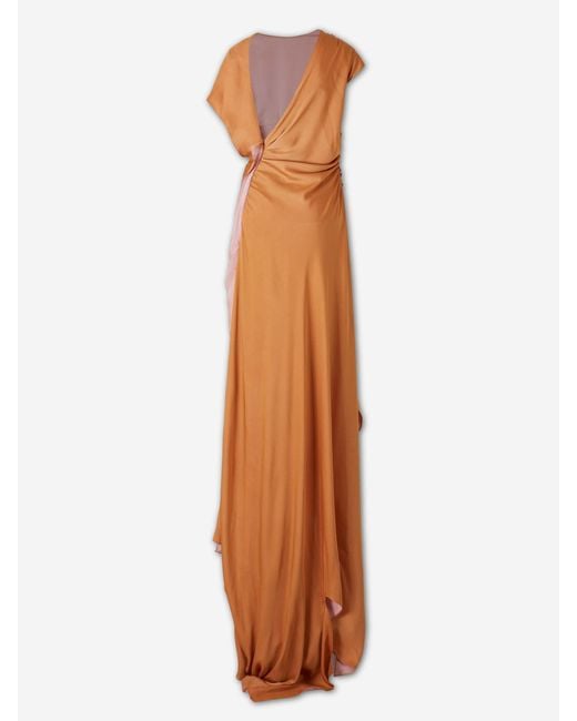 Marmar Halim Multicolor Draped Maxi Dress