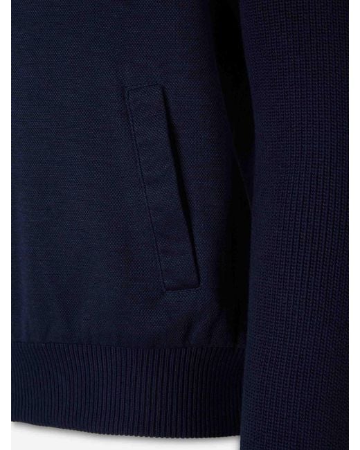 Gran Sasso Blue Zip-Up Hoodie for men