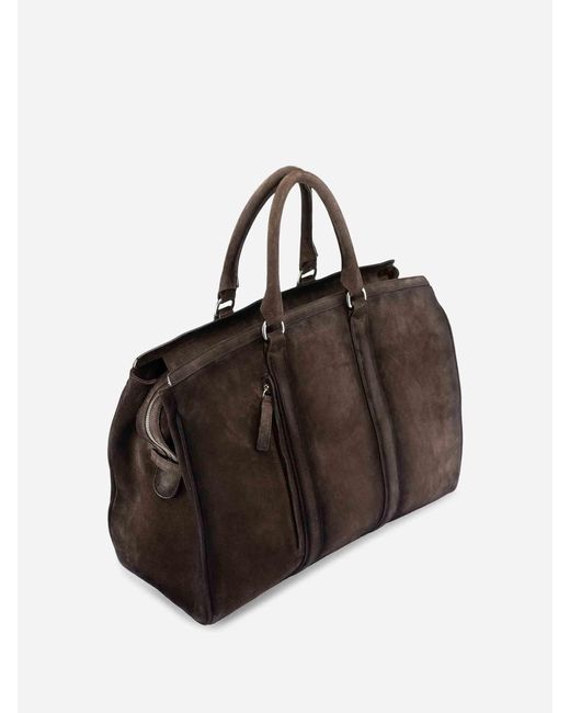 Officine Creative Brown Quentin 009 Travel Bag for men