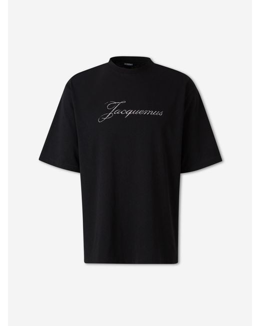 Jacquemus Black Short Sleeve T-Shirt for men